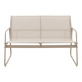 Set de mobilier de exterior cu funcție relaxare Veranda, textilene-metal, cappuccino, 110x74x75 cm, foto produs