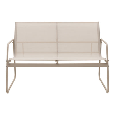 Set de mobilier de exterior cu funcție relaxare Veranda, textilene-metal, cappuccino, 110x74x75 cm, foto produs