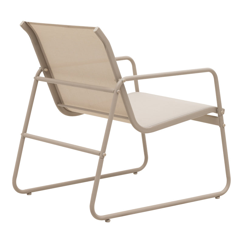 Set de mobilier de exterior cu funcție relaxare Veranda, textilene-metal, cappuccino, 110x74x75 cm