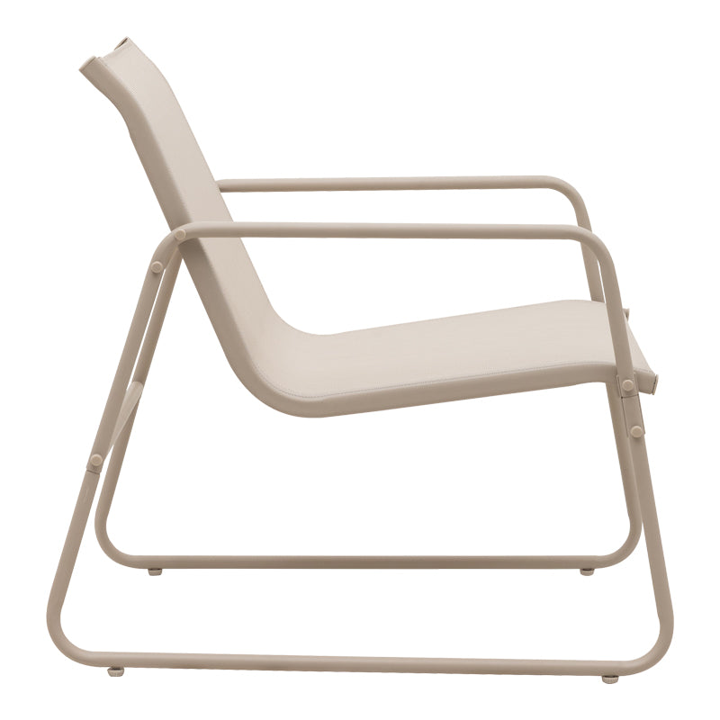 Set de mobilier de exterior cu funcție relaxare Veranda, textilene-metal, cappuccino, 110x74x75 cm