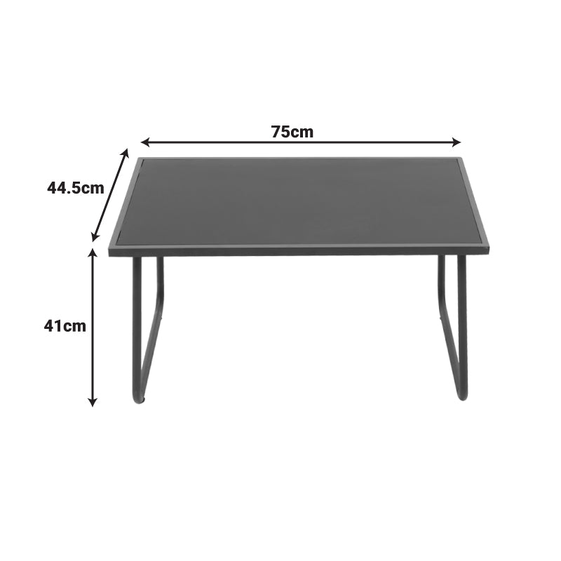 Set de mobilier de exterior cu funcție relaxare Veranda, textilene-metal, cappuccino, 110x74x75 cm