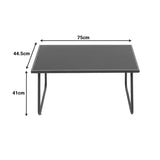 Set de mobilier de exterior cu funcție relaxare Veranda, textilene-metal, cappuccino, 110x74x75 cm