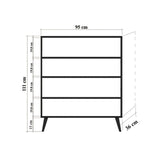 Set de mobilier pentru hol Multilux - 726 - 1053 Hallway Furniture Set 2, Sonomo, 111x36x95 cm