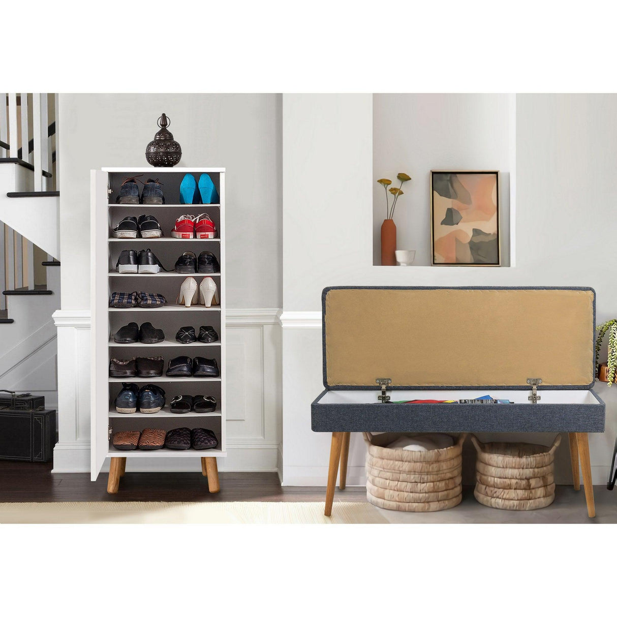 Set de mobilier pentru hol Vegas Sonomo - 200 - 0900 Hallway Furniture Set 30, Alb, 105x50x40 cm