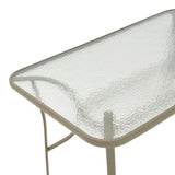 Set de mobilier pentru sufragerie cu masă și scaune Tade-Ensure, Metal și Sticlă, Multicolor, 140x80x70 cm