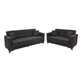 Set de sufragerie 2 piese Modesto, neagra, 85x215 cm