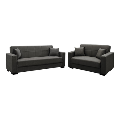 canapea Set de sufragerie 2 piese Vox, antracit 83x214 cm