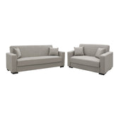 canapea Set de sufragerie 2 piese Vox, Gri deschisa 83x214 cm