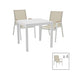 mobilier de gradina Set de sufragerie Azelie-Kliton set de 5 Gri-aluminiu alb 77x55x94 cm