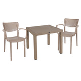 Set de sufragerie Explore-Fontline set 3 piese, Crem, 90x90x74 cm
