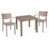 mobilier de gradina Set de sufragerie Explore-Fontline set 3 piese Crem 90x90x74 cm
