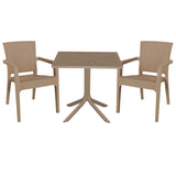 Set de sufragerie Groovy-Halcyon set 3 piese, Crem, 80x80x74 cm