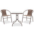 mobilier de gradina Set de sufragerie Obbi-Watson 3buc metal-pe maro