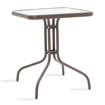 Set de sufragerie Obbi-Watson 3buc metal-pe maro, 60x60x60 cm, imagine suplimentara