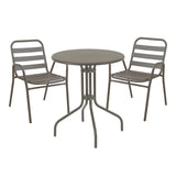 Set de sufragerie Sussie-Vergo set de 3 sampanie metal-aluminiu, Bej, D60x70 cm