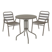 mobilier de gradina Set de sufragerie Sussie-Vergo set de 3 sampanie metal-aluminiu D60x70 cm