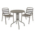 mobilier de gradina Set de sufragerie Sussie-Vergo set de 3 sampanie metal-aluminiu D60x70 cm