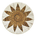 Set Decorativ Perete Cu Cercuri Wicker, Rattan Alb-Bej, Variate, 3 Piese, 50x50x8 cm, imagine suplimentara