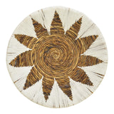 Set Decorativ Perete Cu Cercuri Wicker, Rattan Alb-Bej, Variate, 3 Piese, 50x50x8 cm