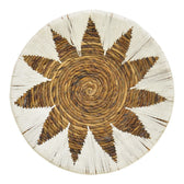 Set Decorativ Perete Cu Cercuri Wicker, Rattan Alb-Bej, Variate, 3 Piese, 50x50x8 cm, imagine suplimentara