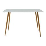 Set dining Chloe-Gaston, 5 piese, Antracit-Natural, 120x70x75 cm