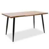 Set dining cu Murde Chairs negru and Neve masă, negru, 140x80x75 cm