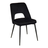 Set dining cu Murde Chairs negru and Neve masă, negru, 140x80x75 cm