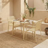 Set dining exterior Heven Vista, 3 piese, 80x80x72 cm - Champagne