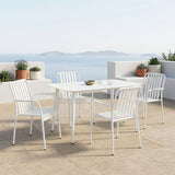 Set dining exterior Heven Vista, 5 piese, 120x70x72 cm - Alb