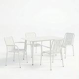 Set dining exterior Heven Vista, 5 piese, 120x70x72 cm - Alb