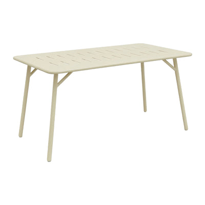 Set dining exterior Moraja Deraby I, 5 piese, Crem, 140x80x72 cm, vedere laterală, metal, pentru living sau bucătărie