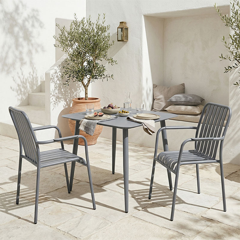 Set dining exterior Heven Vista, 3 piese, 80x80x72 cm - Antracit