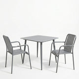 Set dining exterior Heven Vista, 3 piese, 80x80x72 cm - Antracit