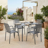 Set dining exterior Heven Vista, 5 piese, 120x70x72 cm - Antracit