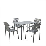 Set dining exterior Heven Vista, 5 piese, 120x70x72 cm - Antracit
