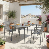 Set dining exterior Heven Vista, 5 piese, 150x80x72 cm - Antracit