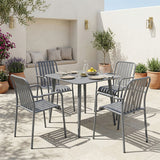 Set dining exterior Heven Vista, 5 piese, 80x80x72 cm - Antracit