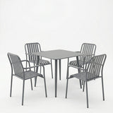 Set dining exterior Heven Vista, 5 piese, 80x80x72 cm - Antracit