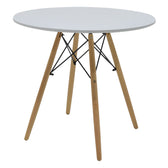 Set dining Julita-Gaston, 5 piese, Gri-Alb-Natural, 80x80x73 cm, perspectiva suplimentara
