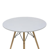Set dining Julita-Parker, 5 piese, Alb-Natural, 80x80x73 cm, foto produs 7