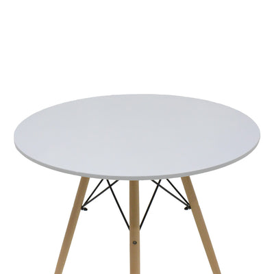 Set dining Julita-Parker, 5 piese, Alb-Natural, 80x80x73 cm, foto produs 7
