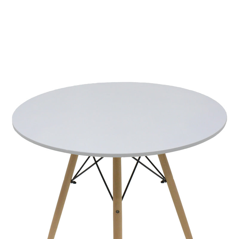 Set dining Julita-Parker, 5 piese, Alb-Natural, 80x80x73 cm, foto produs 7