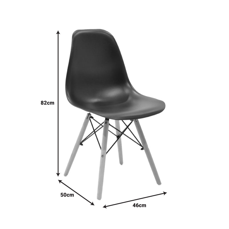 Set dining Manka-Julita, 5 piese, Sonoma-Negru, 110x80x77 cm