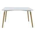 Set dining Natali-Gaston, 5 piese, Gri-Alb-Natural, 120x80x76 cm, foto produs