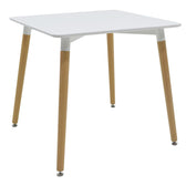 Set dining Natali-Parker, 3 piese, Alb-natural, 80x80x76 cm, foto produs