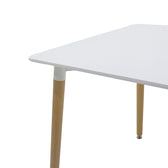 Set dining Natali-Parker, 3 piese, Alb-natural, 80x80x76 cm, foto produs 7