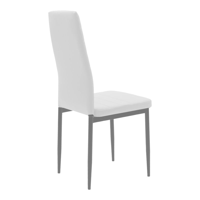 Set dining Natali-parker, 5 piese, Alb-Natural, 120x80x76 cm, detaliu produs