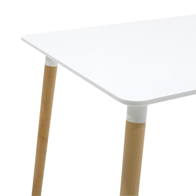 Set dining Natali-parker, 5 piese, Alb-Natural, 120x80x76 cm, foto produs 7
