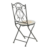 Set dining Sellis, 3 piese, Mozaic, Negru, 60x60x70 cm