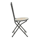 Set dining Sellis, 3 piese, Mozaic, Negru, 60x60x70 cm